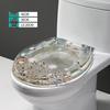 Transparenter Harz-U-förmiger Toilettensitz mit Absenkautomatik