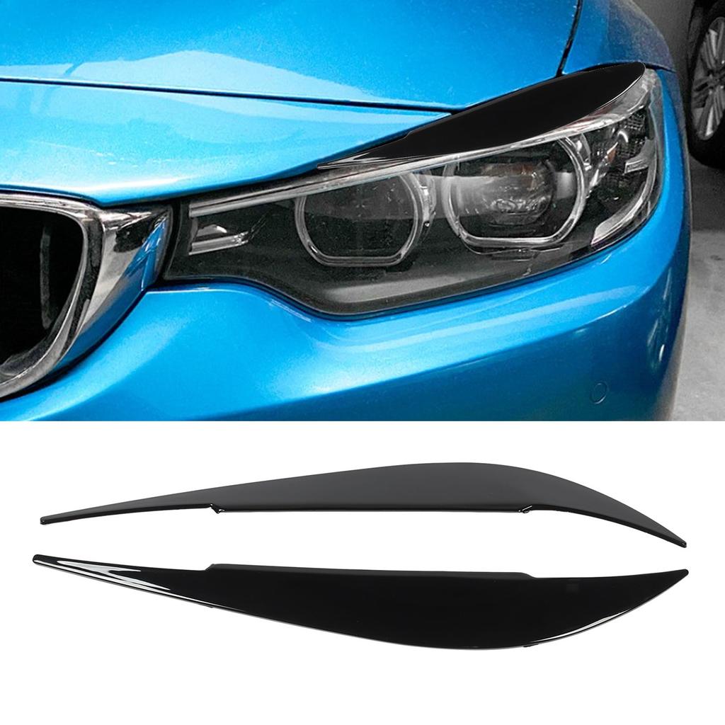 1Pair Headlight Eyebrow Colorfast Rugged Stylish  ive Headlight Eyelids Cover for 4 Series F32 F33 F36