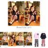 Adorable 2pcs Toddler Kids Baby Girls Outfits With Bowknot Top Striped Legging