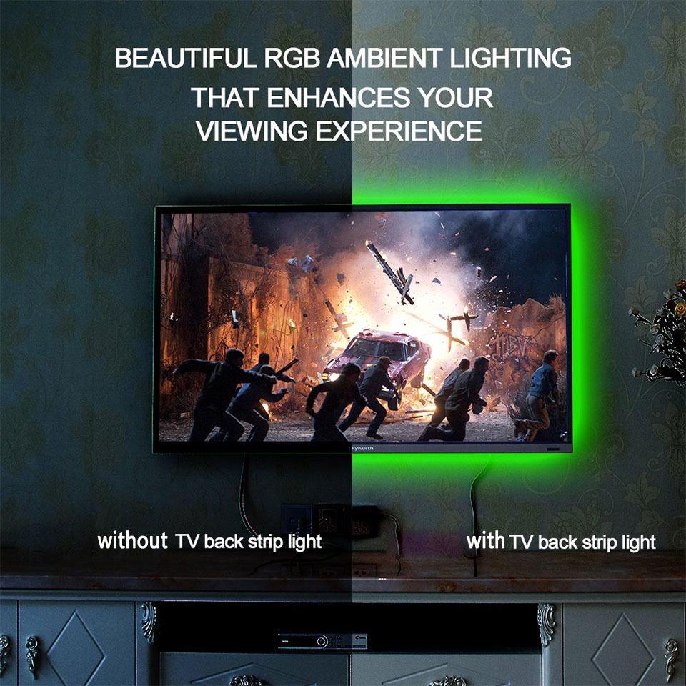 5V LED Battery-Powered 5050 Waterproof Light Strip with Remote Control for TV Chassis Decoration