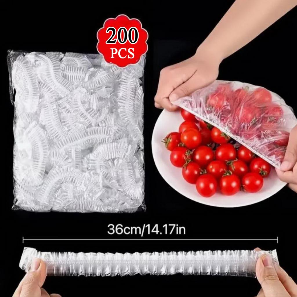Food Grade Transparent Plastic Wrap Cover Disposable Fresh-Keeping Bowl Cover Household Special Cover for Food Storage