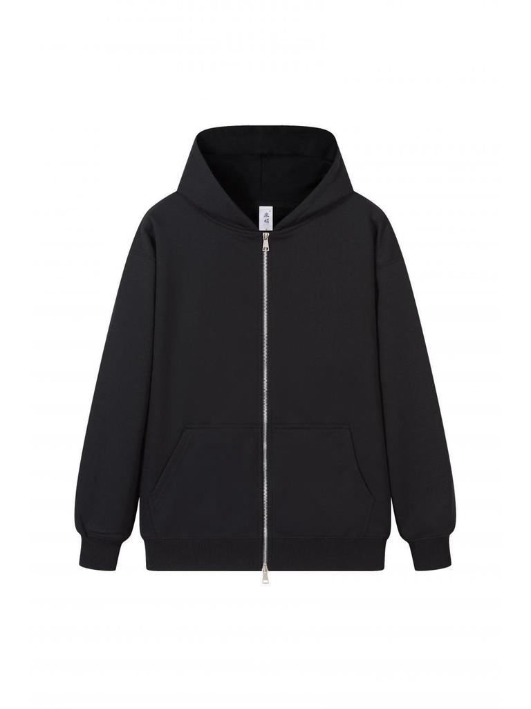 Men’s Autumn Cotton Zipper Hooded Cardigan Sweatshirt - 300g Pure American Cotton Jacket