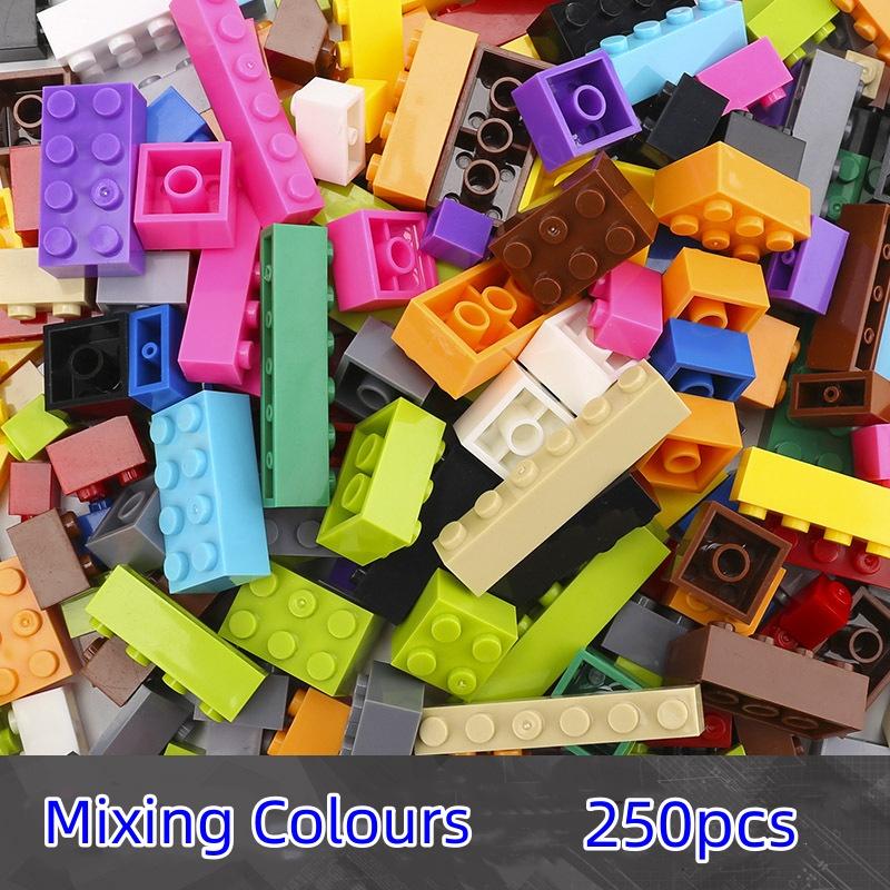 Bulk Blocks 17Colours 250/500g 250/500pcs Boys  Girls/Girls Styles Solid/Mixed colours Compatible with  Children's Toys  Playsets DIY Assembly Build