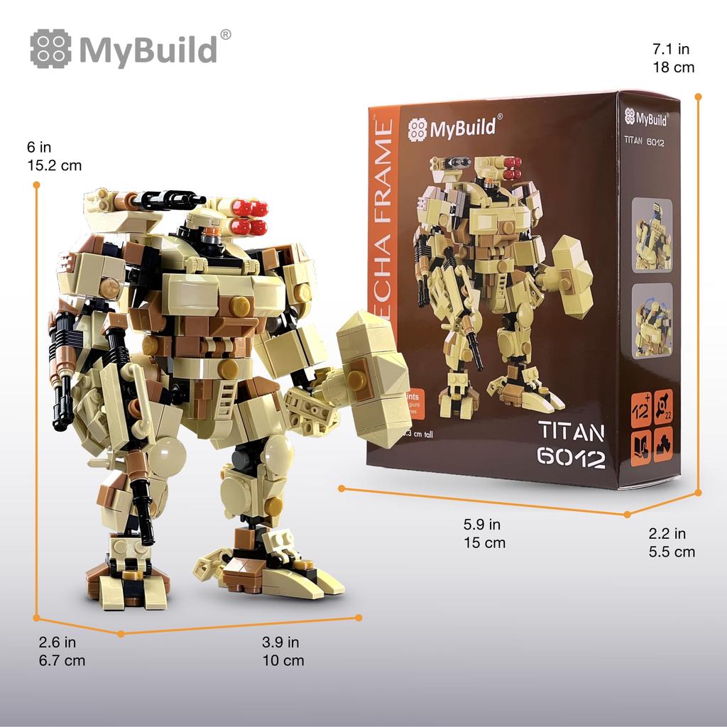 MyBuild 6012 Titan Mecha Frame Robot Building Blocks Set, Sci-Fi Series, Ages 12 and Up