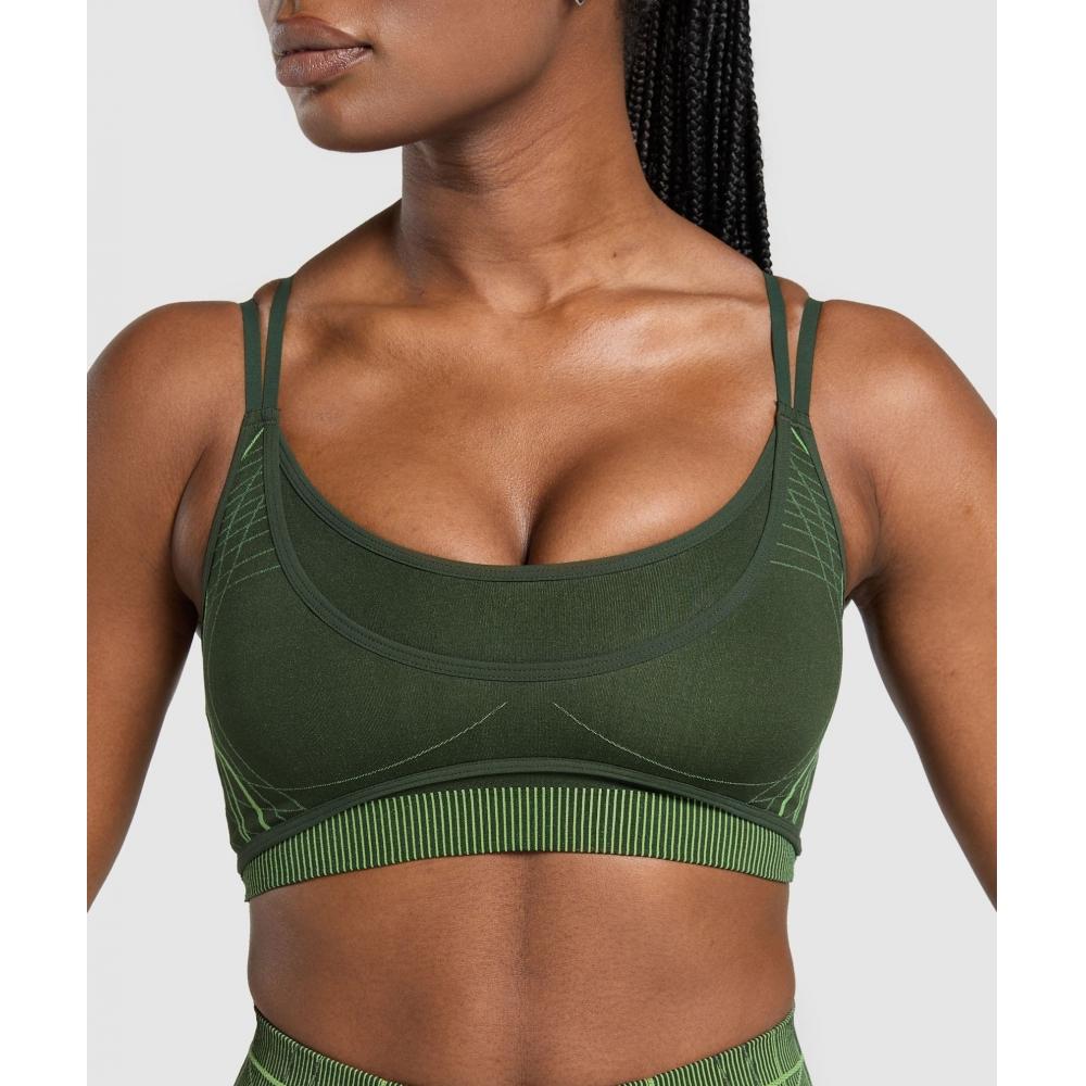 Gymshark Apex Seamless Strappy Sports Bra Trail Green Energy Gelato Green B3b3k Ec4y
