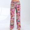 Women's Casual Fashion Christmas Printed Trousers Plush Casual Pants