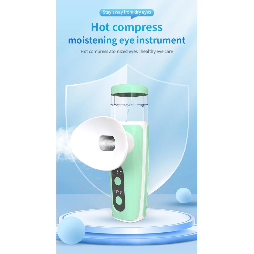 Eye Steamer for Dry Eye - Portable Heated USB Nano Eye Mist Sprayer with Warm Compress for Dry Eyes & Stye Relief