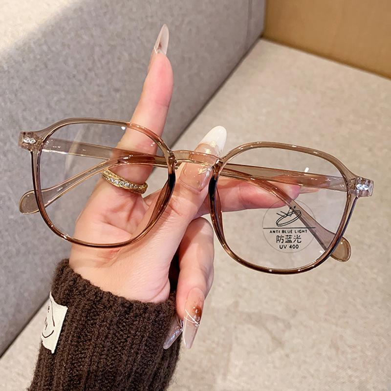 

New Men s And Women s Matching Retro Stylish Anti-blue Light Glasses For Versatile Use3090 коричневый