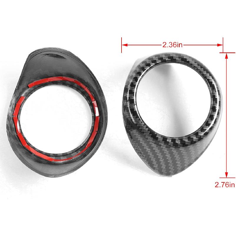 RT-TCZ A-Pillar Audio Stereo Speaker Trim Cover Decor Frame for Ford Mustang 2015 2016 2017 2018 (Carbon Fiber Grain)