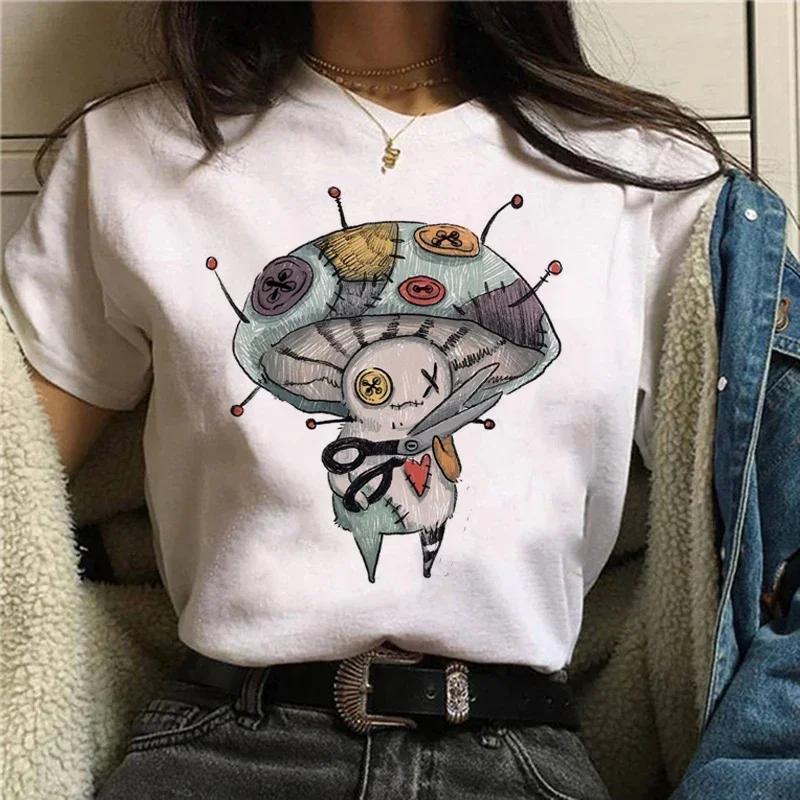 Kawaii Women's Sweet 90s Women's Cartoon Cat Summer Fashion Print Short-sleeved Cute Clothes Tops T-shirts T-shirts