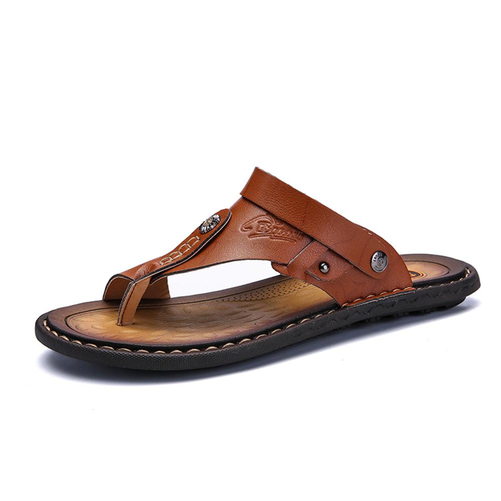 Foreign Trade Large Size New Foot Flip-flops, Beach, Large Size Men's Leather Towels Are In Stock All Year Round, Rubber
