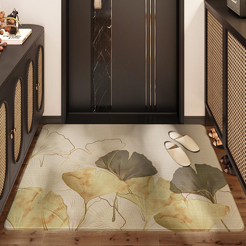 Nordic Blume Luxus Eingangstür Verschleißfeste Fußmatte Keny Samt Zuhause Abkratzen Sand Staubentfernung Fußmatte Eingangstür Teppich
