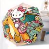 1pc Flying Dragon and Hello Kitty Pattern Umbrella, Fashionable, Personalized, High-Value Folding Umbrella, a Must-Have for Summer, 8-Rib Durable Iron
