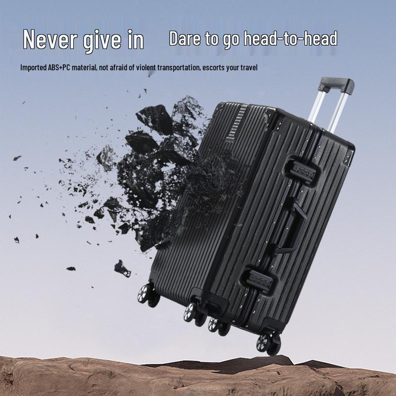 Durable Aluminum Frame Suitcase - 26-Inch Large Capacity, 24-Inch Carry-On, 20-Inch Trolley