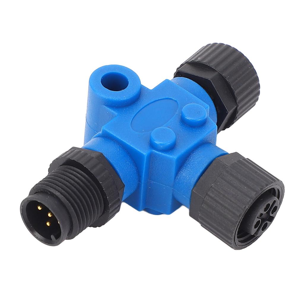 For NMEA 2000 Marine T Connector M12 5 Pin IP67 Water Resistant Stable Connection Backbone Cable Tee Terminator for
