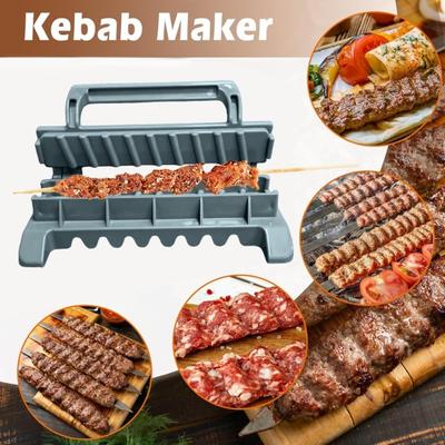 Kabob Skewer Maker Easy To Use Non-Stick BBQ Kebab Tool for Meat Vegetables Hassle-free Cleaning Skewers Mold Box Machine