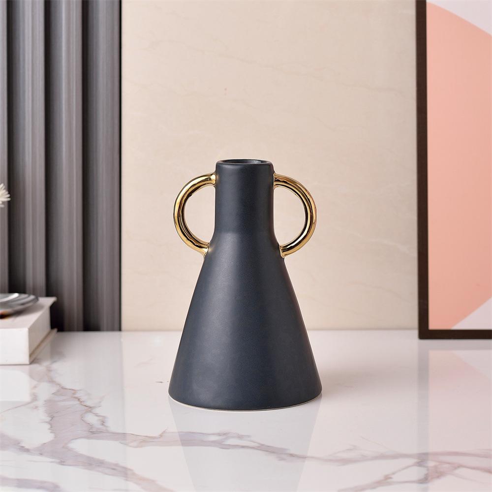 

Ваза Керамическая ваза Европейская классическая ваза Домашняя гостиница Цветочная композиция Модный орнамент Ваза C