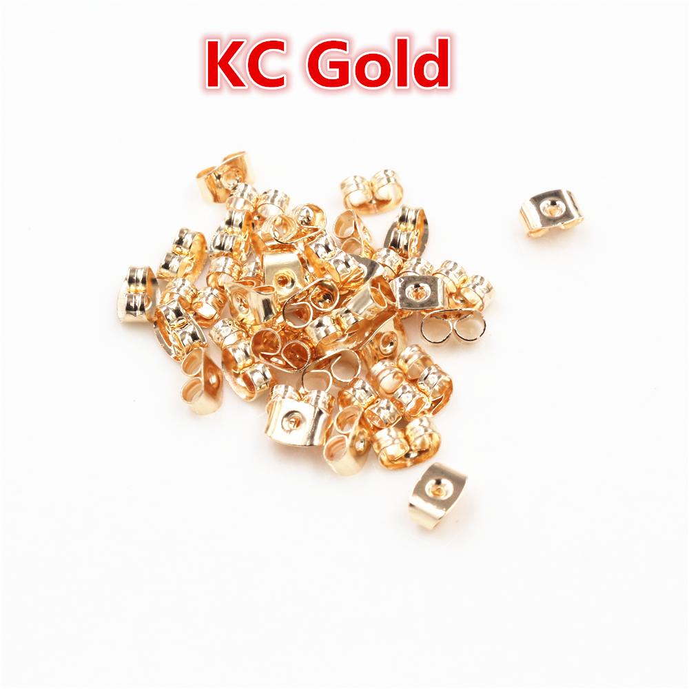 

200pcs/lot Earring Post Backs Stopper Scrolls Ear Post Butterfly For Jewelry Making DIY Blocked Caps Earring Backs Stoppers 3.7mm x 5mm