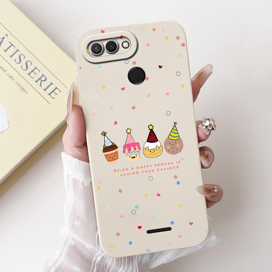 For Xiaomi Redmi 6 6A Case Soft Matte Silicone Capa Goothic Style Cartoon Panda Flower Back Cover For Redmi6 Redmi6a Coque Funda