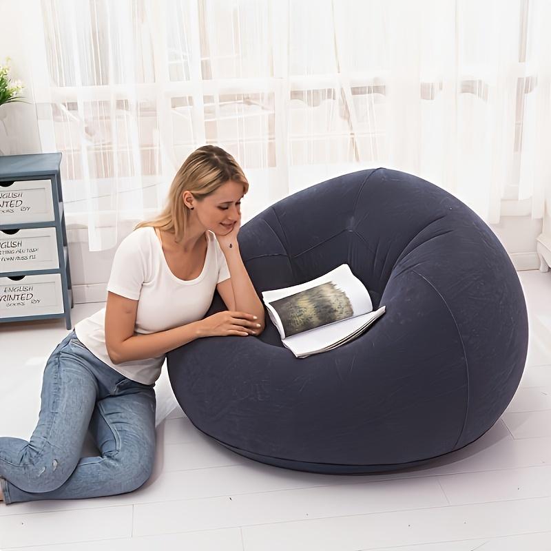 Soybean Bag Chair, Inflatable Sofa Chair, Soft, Comfortable,  Lazy Seat, Tatami Chair, Lazy Sofa, Circular Single Sofa