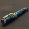 Pent Symphony Adagio Fountain Rest on a Clear F Pen House Original Pen, Blue-Green Day, (Fine Nib),
