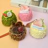 1/4Pcs Simulated Cake Figurine Realistic Mini Strawberry Chocolate Cake Model Home Kitchen Desktop Decoration Ornament Photo Props