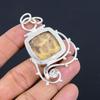 Anniversary Gift For Her Natural Fossil Coral Gemstone Pendant 925 Silver