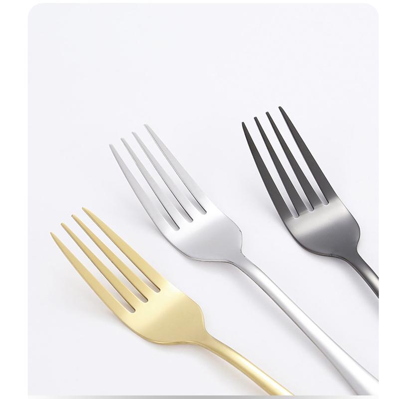 Stainless Steel Knife Fork Spoon and Straw, Cleaning Brush, Chopsticks Set Out for a Family Dinner, Smooth Integrated Forming, 7