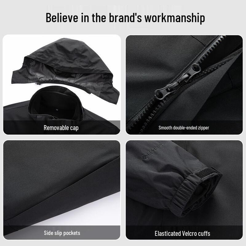 ROMON Men's 3-in-1 Windproof Waterproof Padded Jacket