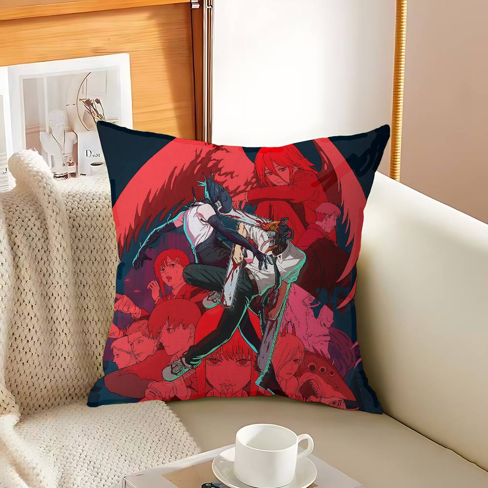 Anime Chainsaw Man The Movie Reze Arc Cushion Cover Inches Farmhouse Decor Home Throw Pillow Covers For Couch Decorations