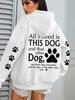 Funny Dog Paw Print Hoodies Y2k Streetwear Casual Pullover Hoodies Hoody Tops Hoodie Autumn Winter Sweatshirt Women