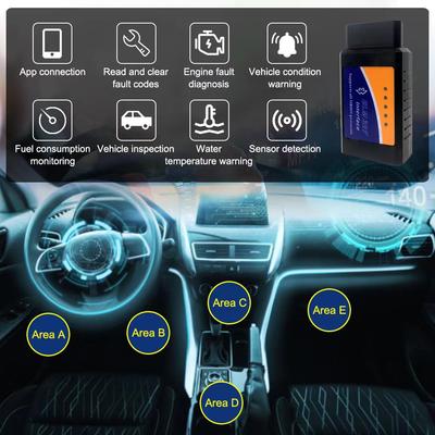 ELM327 V2.1 OBD2 skener Bluetooth diagnostický nástroj pro auto pro Android/iOS čtečka kódů detektor automobilových poruch