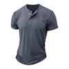 Erkek Düz Renk Henley Gömlek Kısa Kollu Rahat Temel Tee Yaz 3 Düğmeli Henley Erkekler için Hafif Moda Tişörtler Konfor Slim Fit Tee Tops