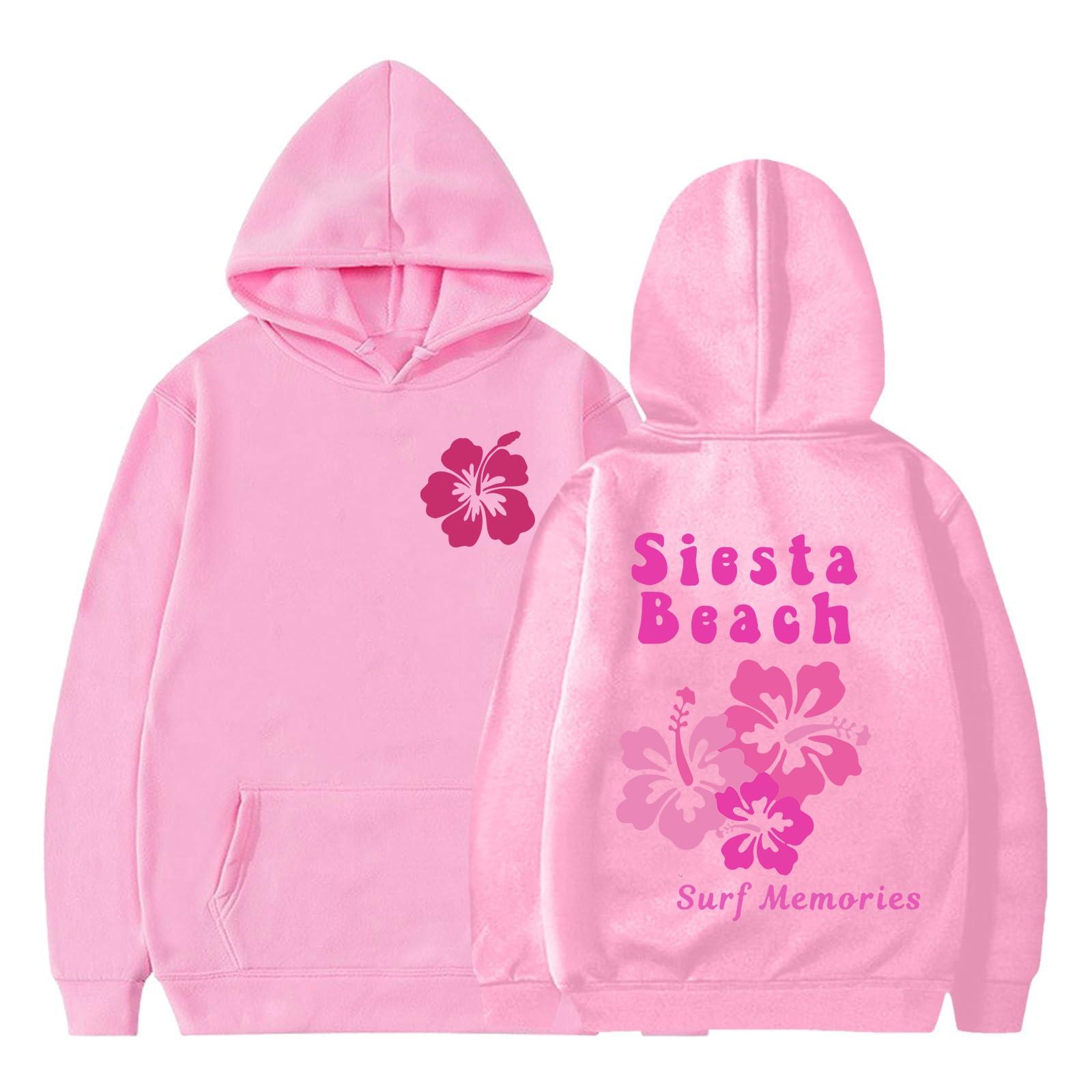 

Жіночі модні повсякденні універсальні повсякденні світшоти з круглим вирізом і довгими рукавами, верхні світшоти з принтом XXL рожевий