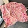 Lurex Glitter Abstract Painting Fringe Viscose Shawl Scarf Lady High Quality Wrap Pashmina Stole Bufandas Muslim Hijab 180*90Cm