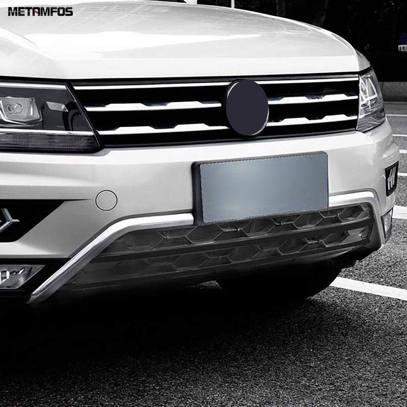 For Volkswagen VW Tiguan 2017 2018  Chrome Front Bumper Grille Racing Grill Molding Trim Sticker Accessories Car Styling