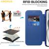 For iPhone 13 Case Compatible with MagSafe RFID Blocking Card Holder Leather Phone Cover