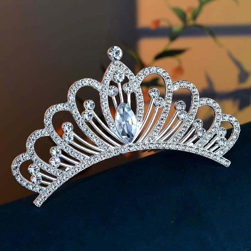 Korean Version Girl's Crown Headwear Cute Children's Crystal Crown Birthday Gift  Princess Baby Fashion Show Hairpin