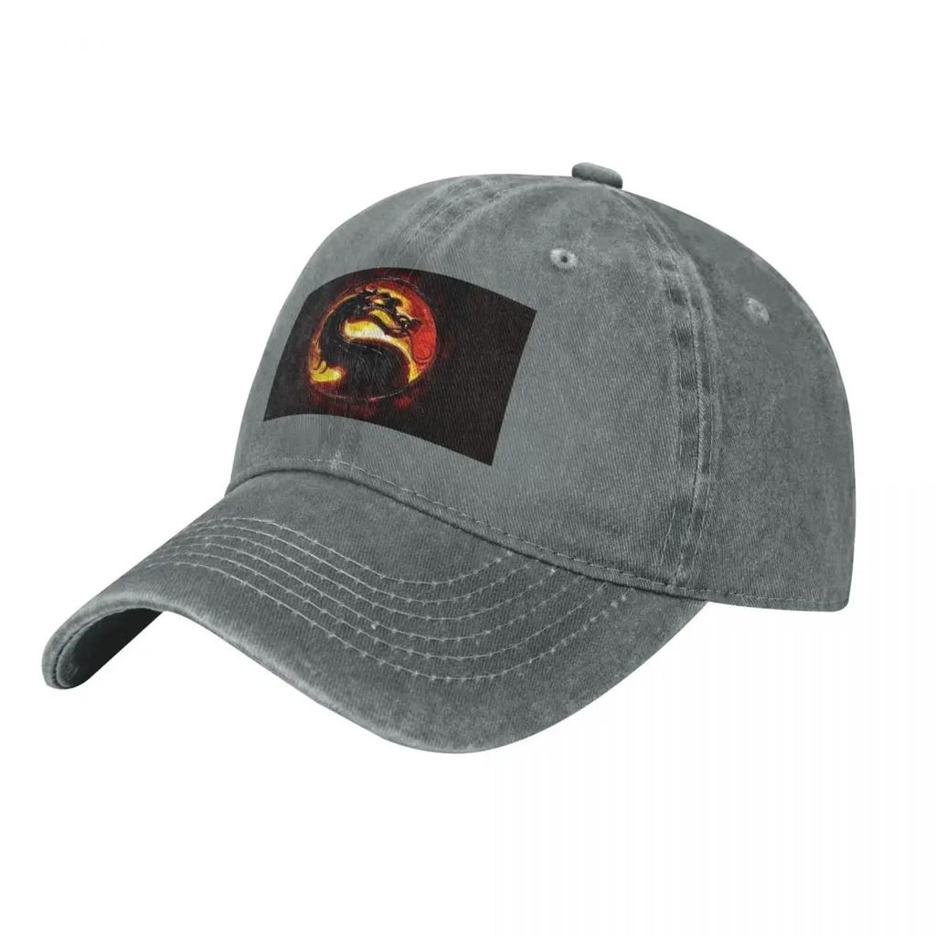 Mortal Kombat Baseball Caps Fashion Washed Denim Hats Outdoor Adjustable Casquette Sports Baseball Cowboy Hat for Unisex