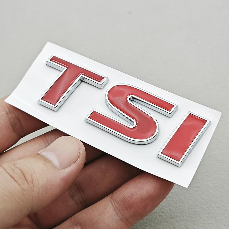 3D TSI Emblem Badge Sticker for Volkswagen Tiguan Golf 7 MK6 Polo Passat B6 B7 MSRE3 Jetta Magotan Trunk Logo Car Styling Accessories