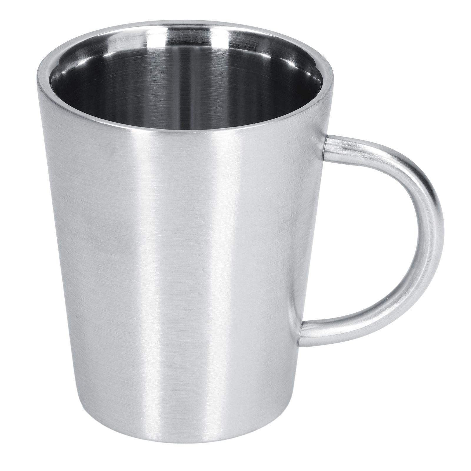 

350ML Stainless Steel Coffee Cup Double Layer Heat Insulation Beer Mug Water Cup for Household L