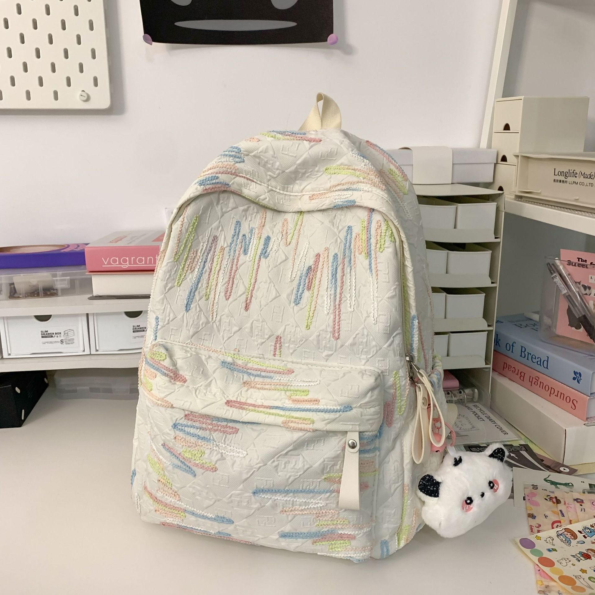 

Японский инс Дорожный рюкзак Маленький женский, Легкий рюкзак для студентки, Сумка для мамы, Мини-рюкзак, Маленький школьный рюкзак small without pendant белый