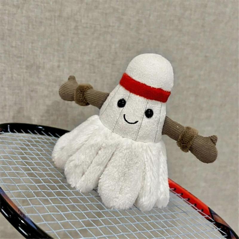 Niedliches und lustiges Sport Badminton Plüschtier Plüsch Dekorative Puppe zum Versenden an Freunde Überraschungsgeschenk Ornamente