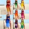 2026 New Split Three-piece Conservative Bikini Skirt Mesh Sexy European and American Swimsuit