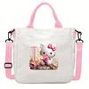 Sweet Cartoon Print 26 Letter Canvas Bag Schoolgirl Portable Crossbody Shoulder Bag Trend