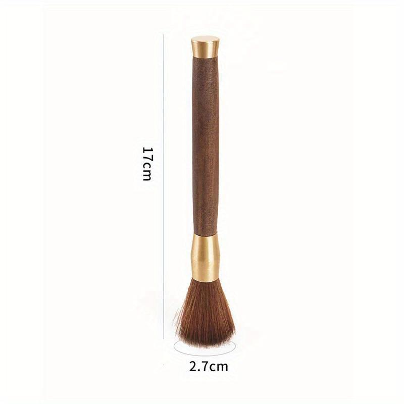 Perie de curățare a râșniței de cafea, mâner din lemn, pudră de boabe, perie de espresso, instrument barista, perie de curățare a mașinii de cafea