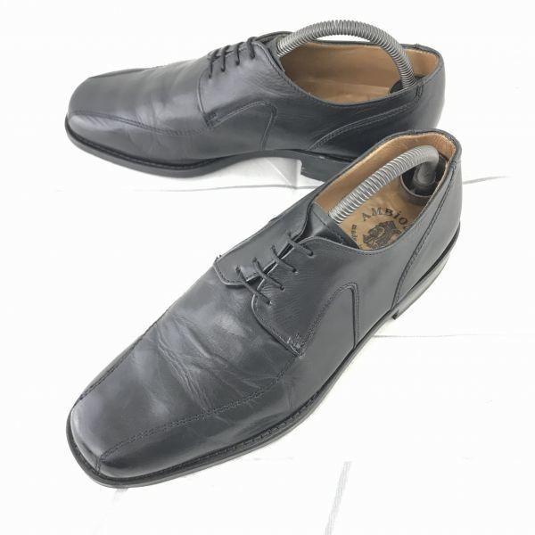 

Ambiorix Belgium Vintage Leather Swirl Moc 42 26 Black Dress Shoes Business