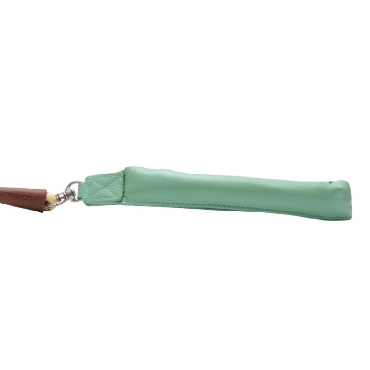 Two-Dog Rope with Braided Rope Construction, Cushioned Handle, and Rotating Connector for Neighborhood Walking Use