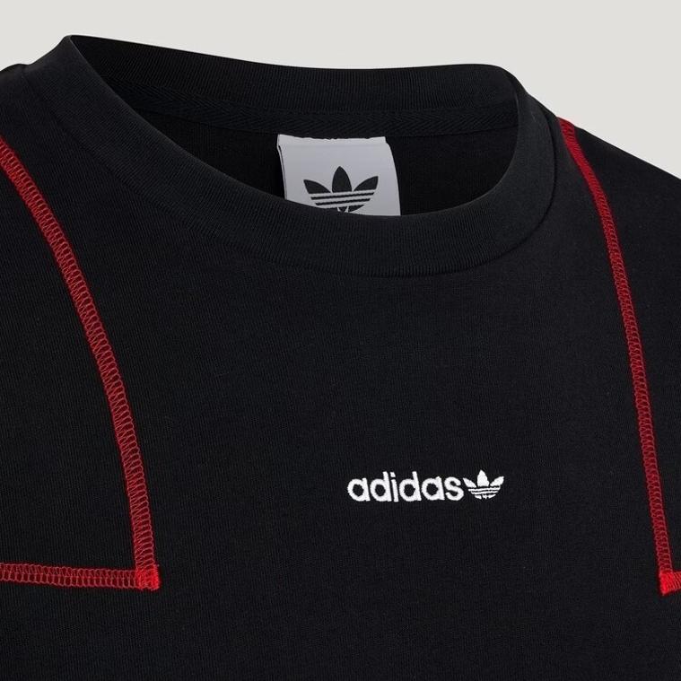adidas Originals T Shirts Men's Black Crew Neck Moderate KG6326