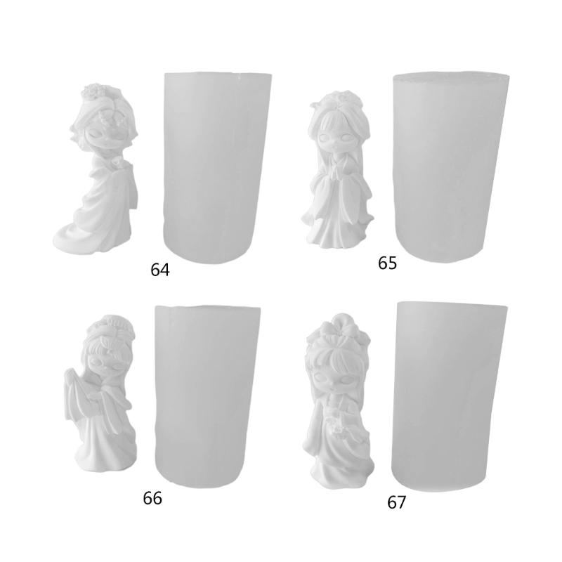 Cute Doll Candle Silicone Mold for Candle Making,Aromatherapy Candle Resin Mould Ornaments Epoxy Resin Casting Mold